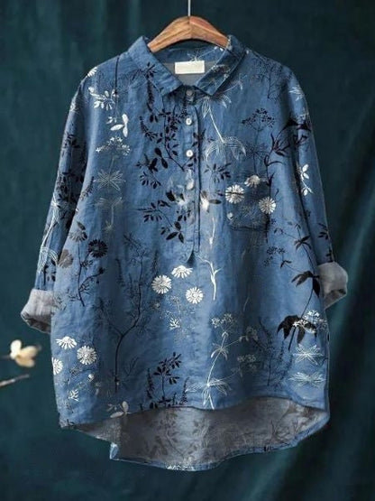 Lila - Blouse met bloemenprint