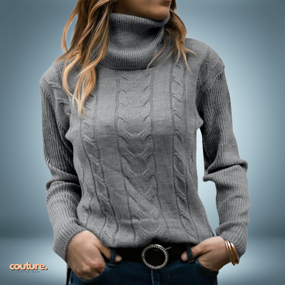 Couture Design | Stylish turtleneck in beige