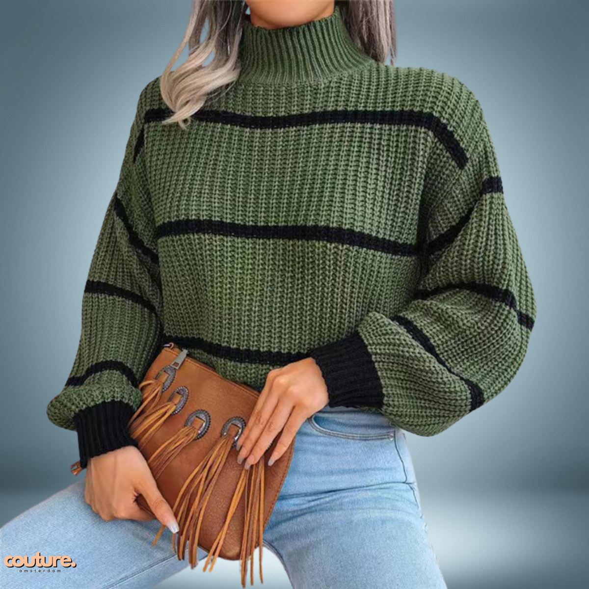 Cozy Charm | Striped Knitted Sweater