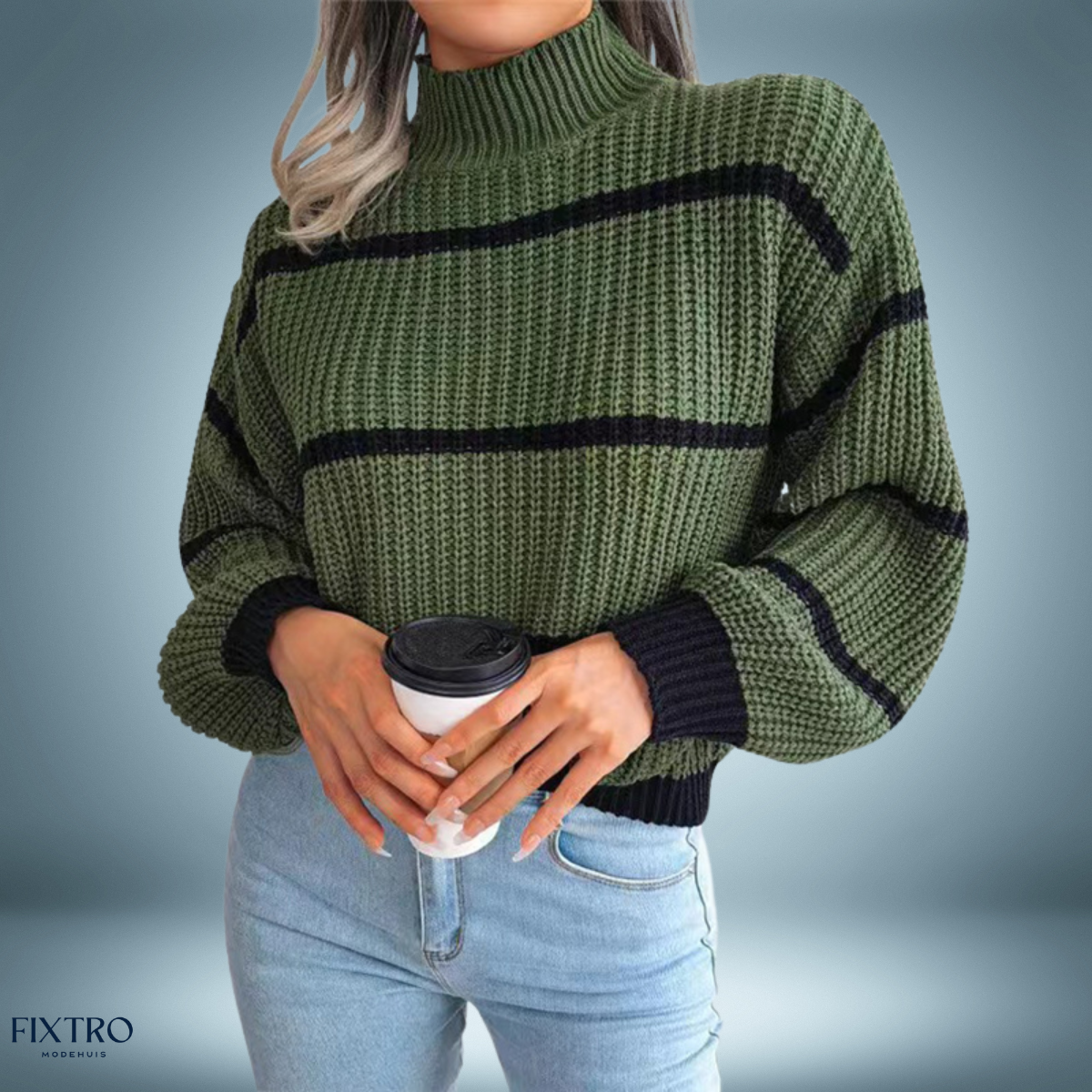 Cozy Charm | Striped Knitted Sweater