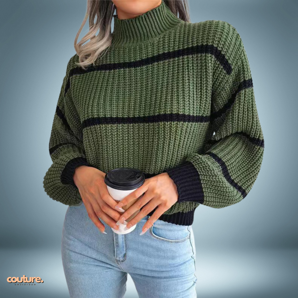 Cozy Charm | Striped Knitted Sweater