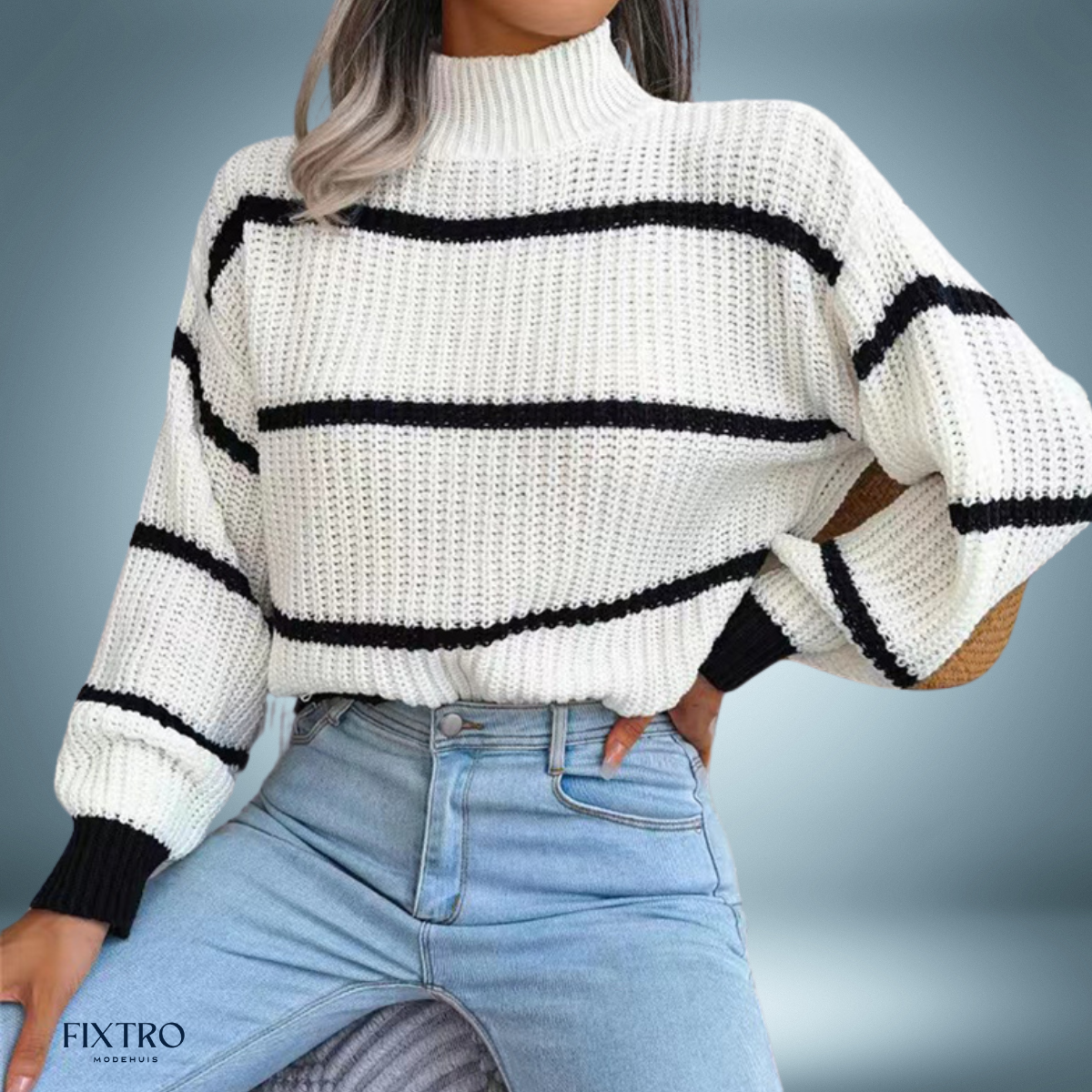 Cozy Charm | Striped Knitted Sweater