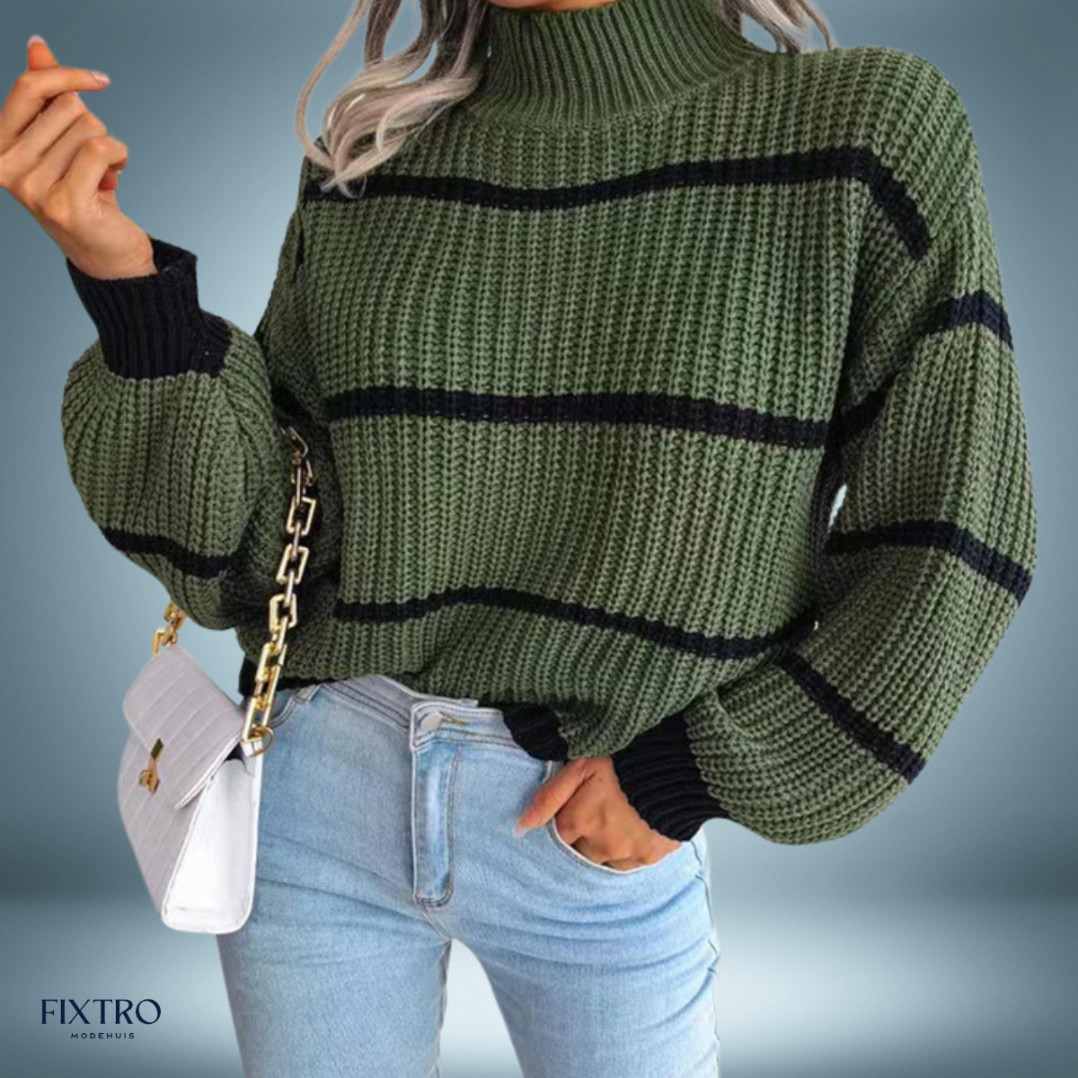 Cozy Charm | Striped Knitted Sweater