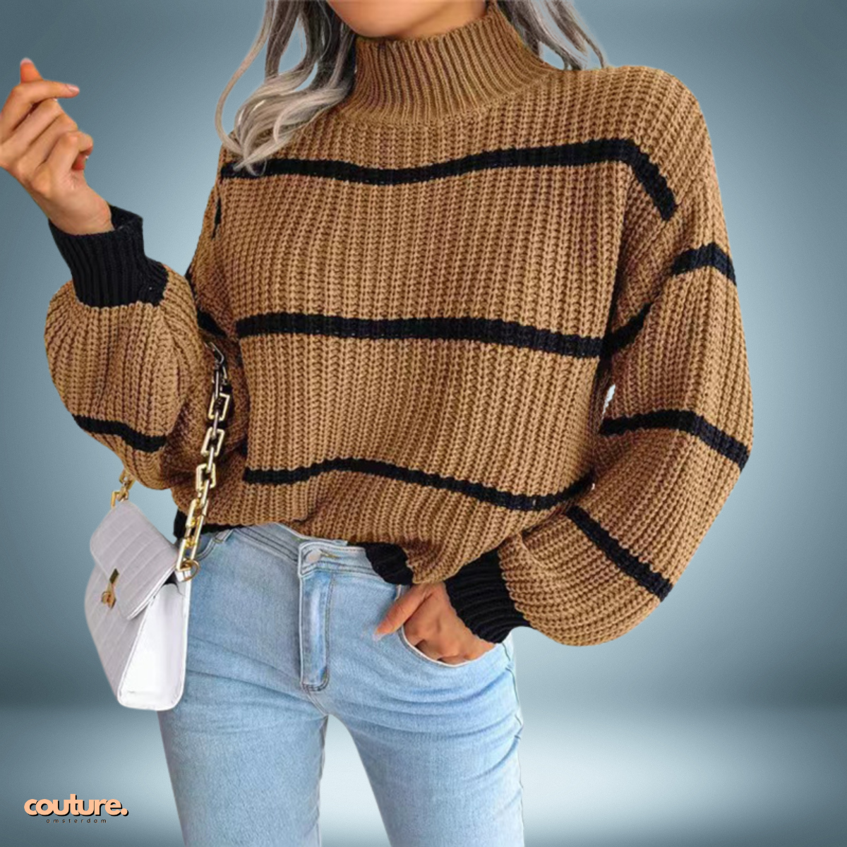 Cozy Charm | Striped Knitted Sweater