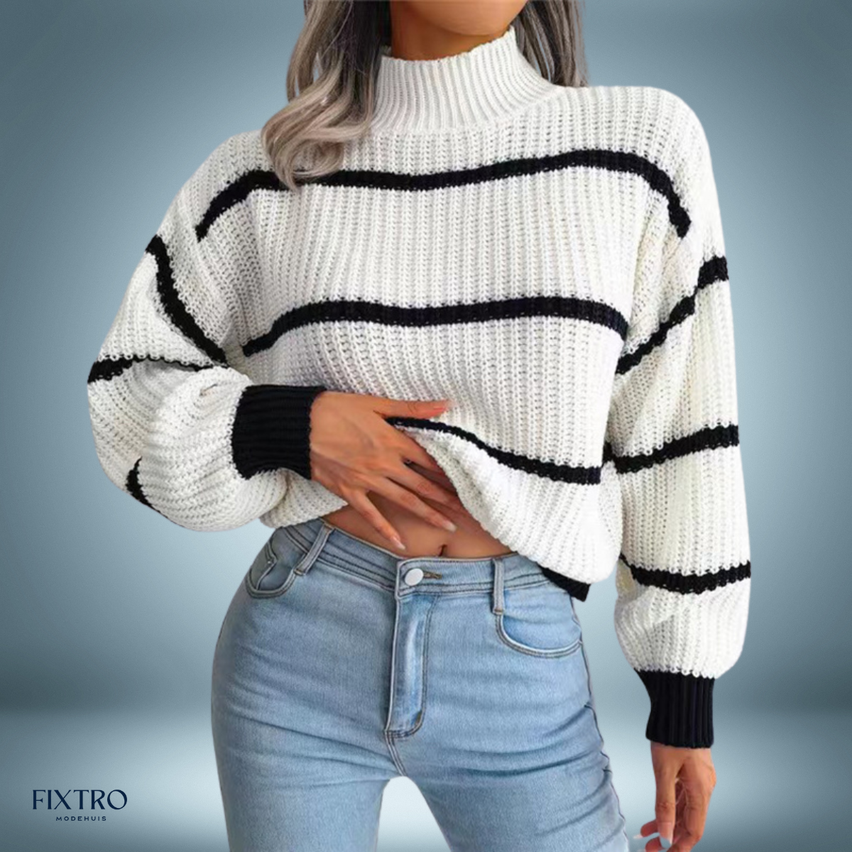 Cozy Charm | Striped Knitted Sweater