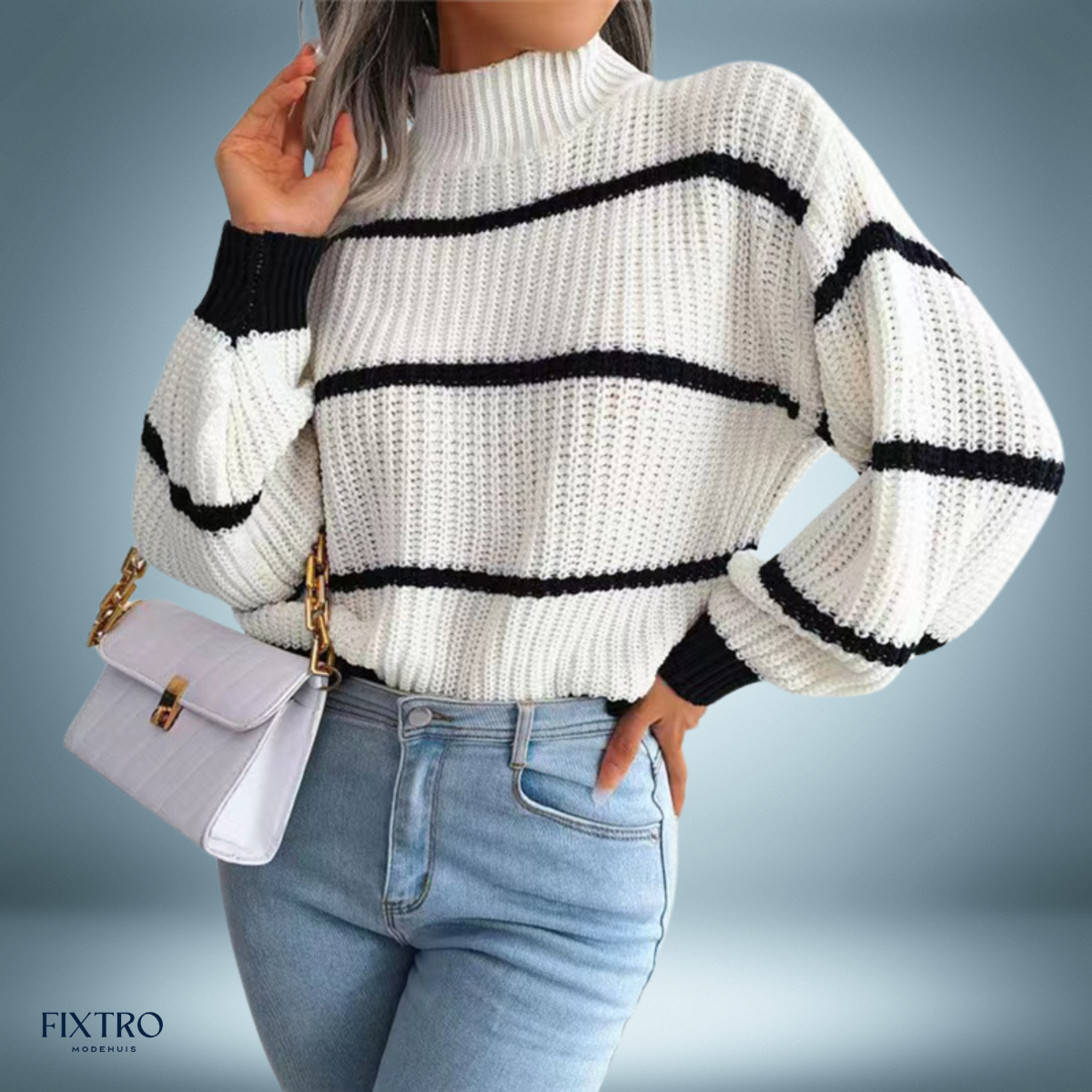 Cozy Charm | Striped Knitted Sweater