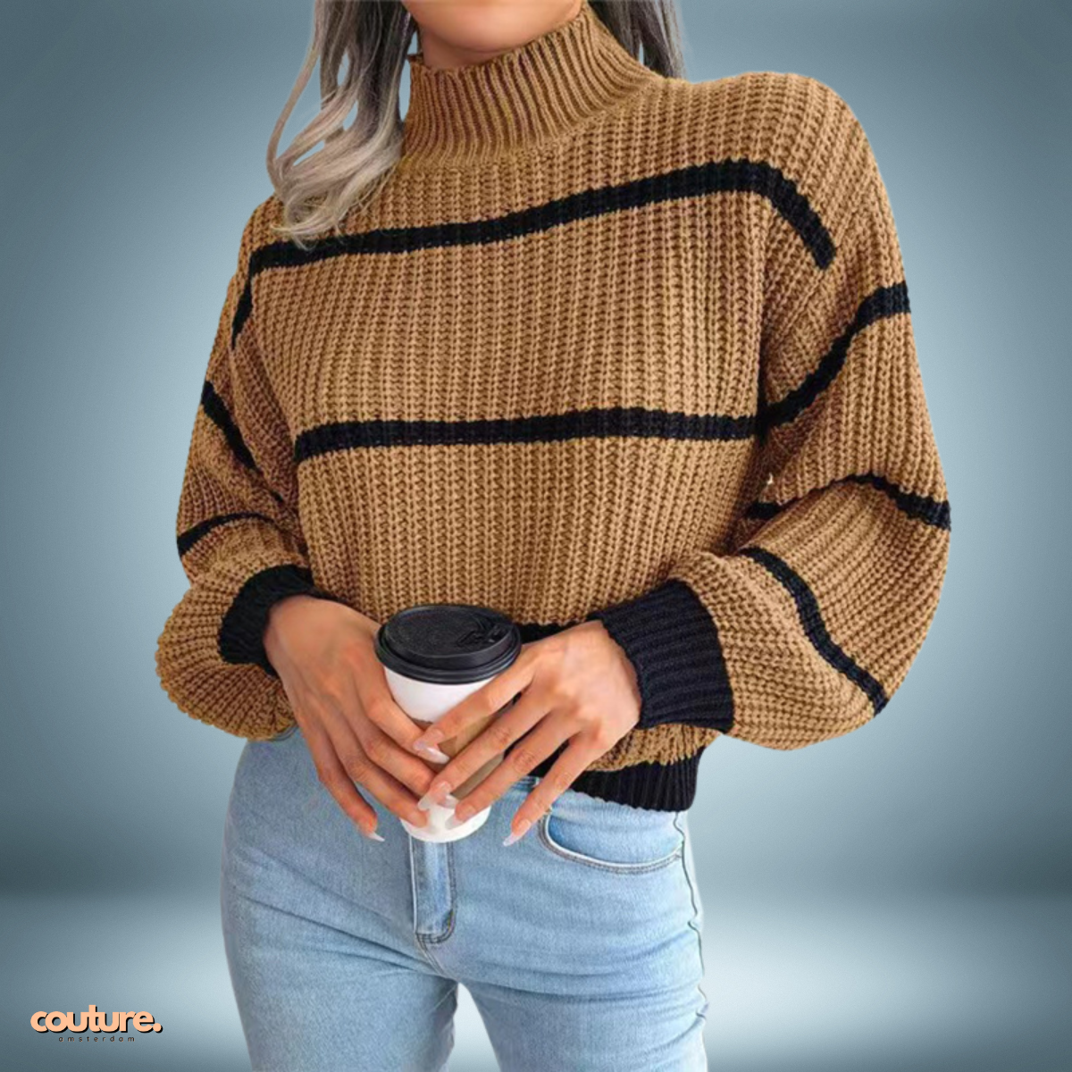 Cozy Charm | Striped Knitted Sweater