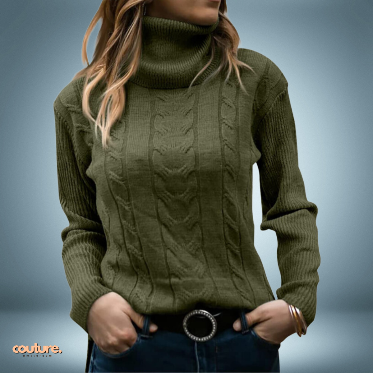 Couture Design | Stylish turtleneck in beige