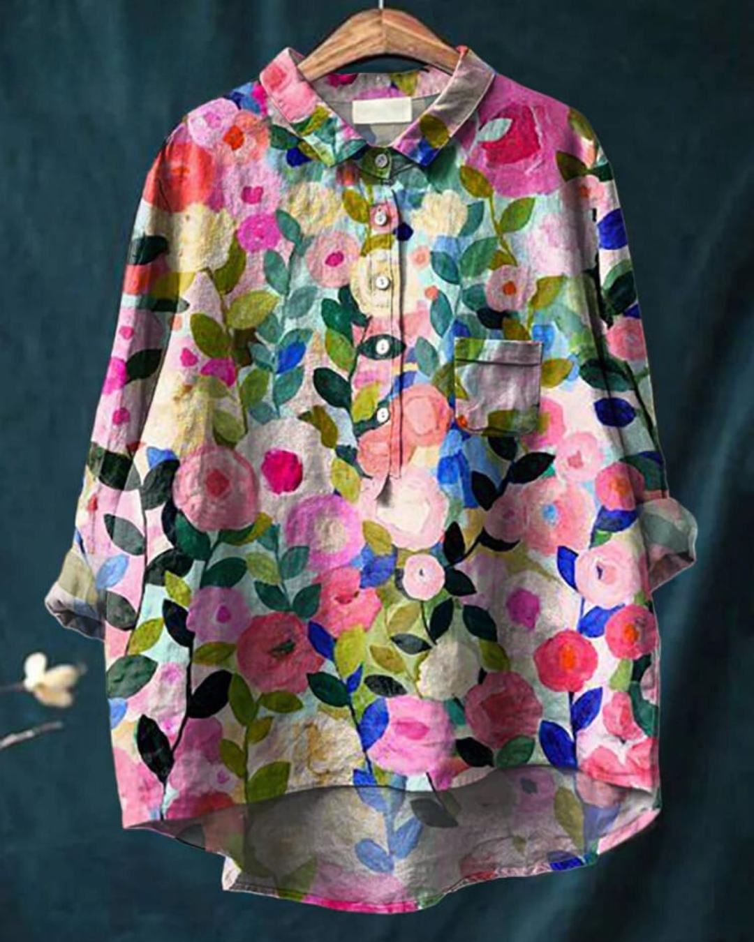 Lila - Blouse met bloemenprint