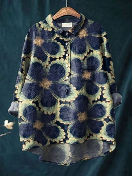 Lila - Blouse met bloemenprint