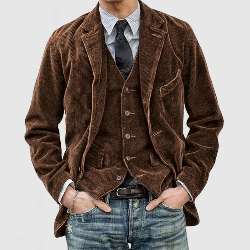 Max™ - Stylish Vintage Blazer and Vest Set