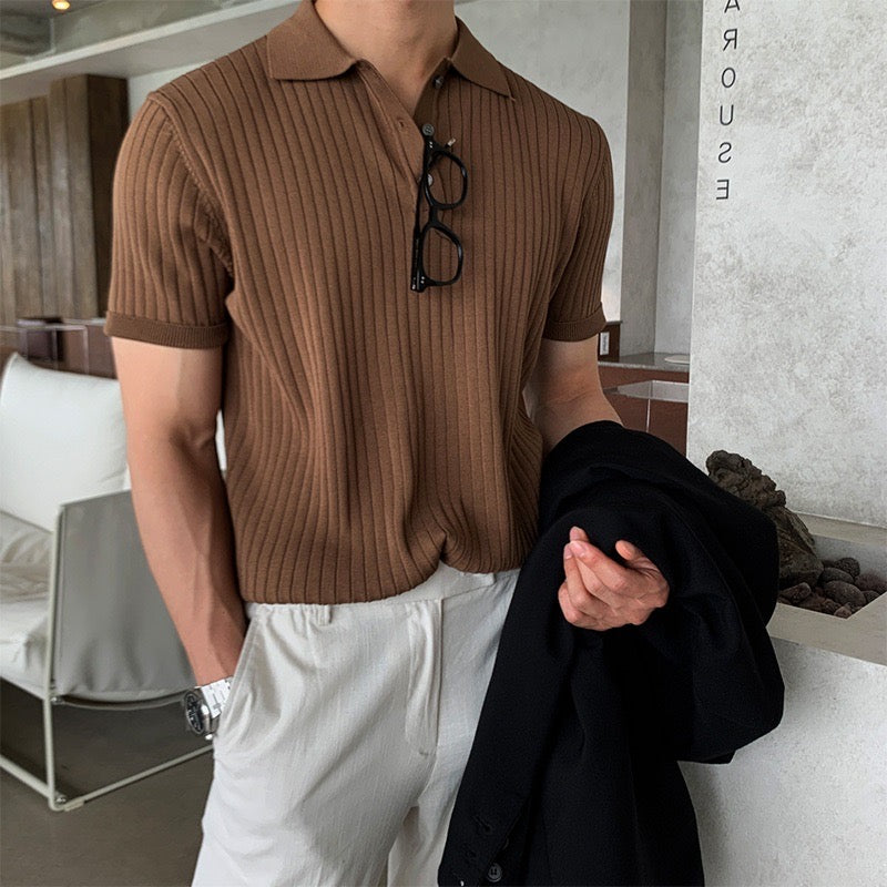 Thomas™ - Knitted Polo Shirt