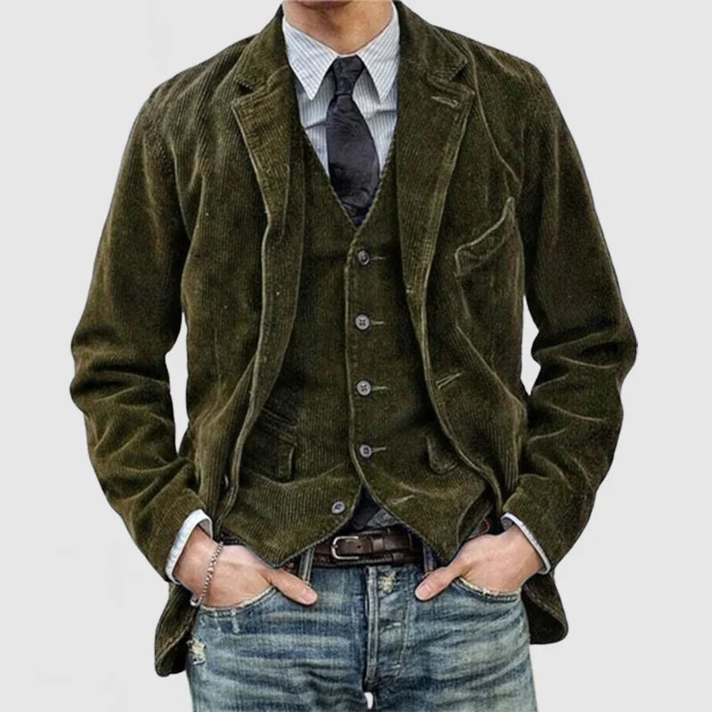 Max™ - Stylish Vintage Blazer and Vest Set