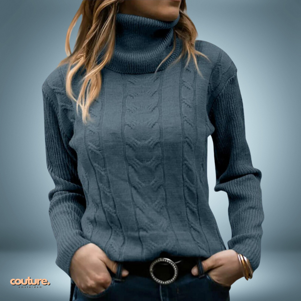 Couture Design | Stylish turtleneck in beige