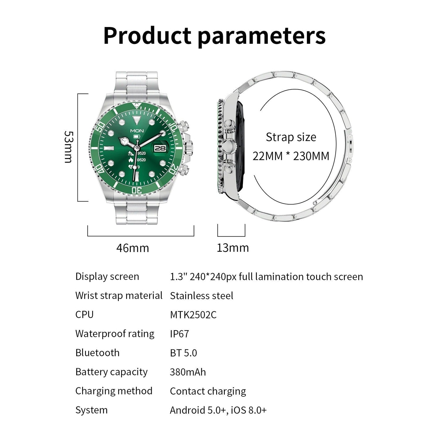 Geavanceerde Stijlvolle Digitale Smartwatch