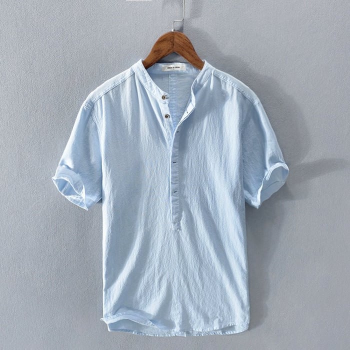 Arthur - Comfortable breathable linen short sleeve shirt for men