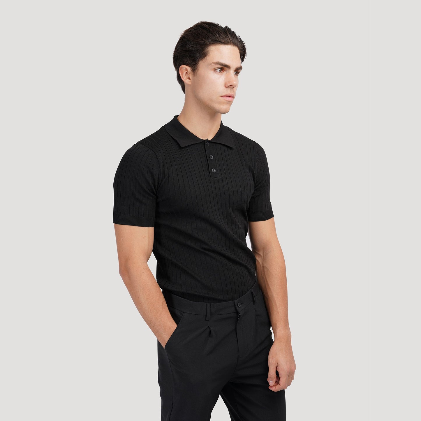 Thomas™ - Gebreid poloshirt