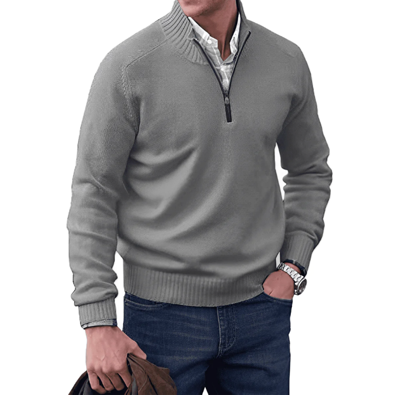 Milan™ - Stylish cashmere sweater with zip