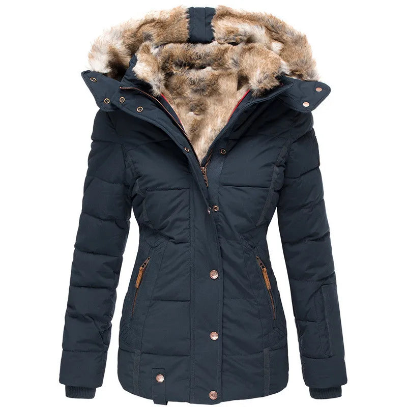 Chloe™ - Comfortabele warme winterjas met bont