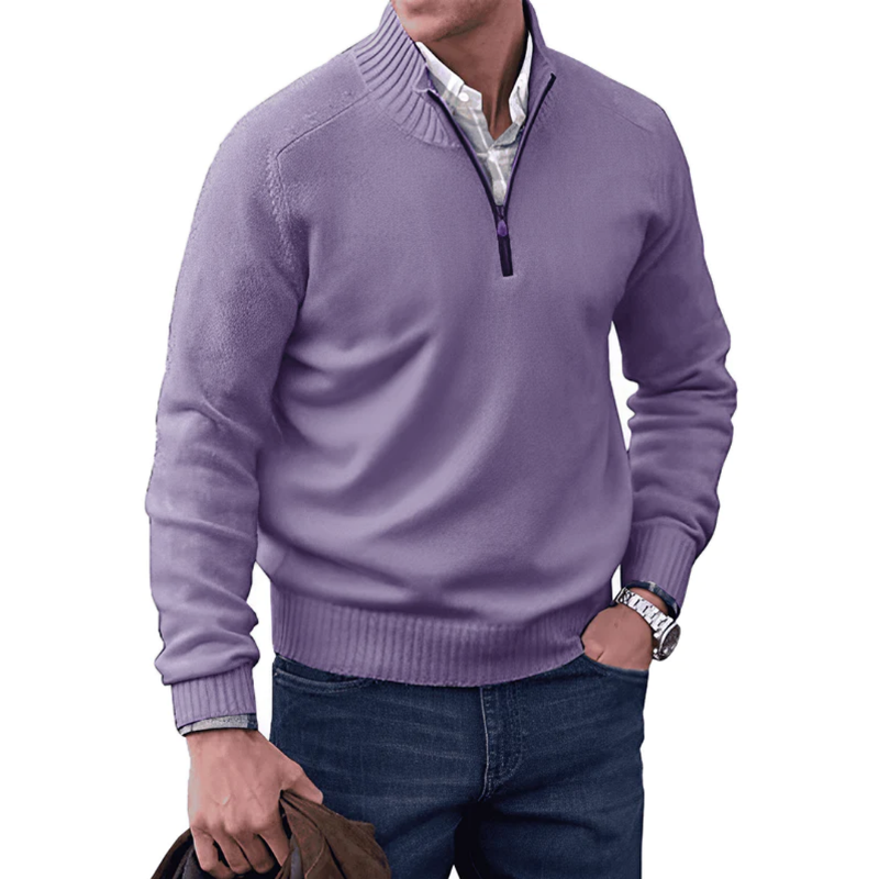 Milan™ - Stylish cashmere sweater with zip