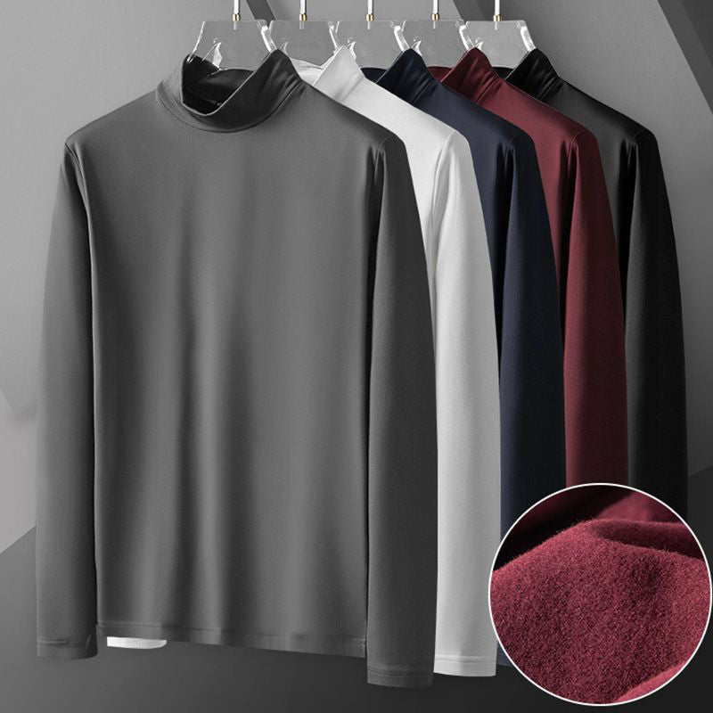 Alex™ - Comfortable warm stretchy solid color shirt 