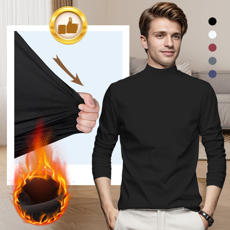 Alex™ - Comfortabel warm rekbaar effenkleurig shirt