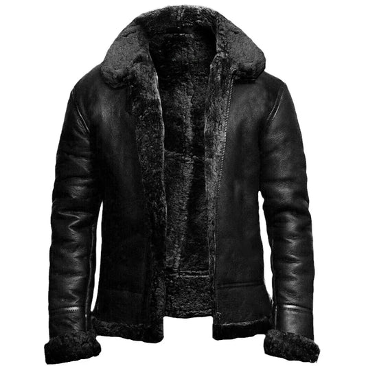 Xavier™ - Stylish vegan leather winter jacket 