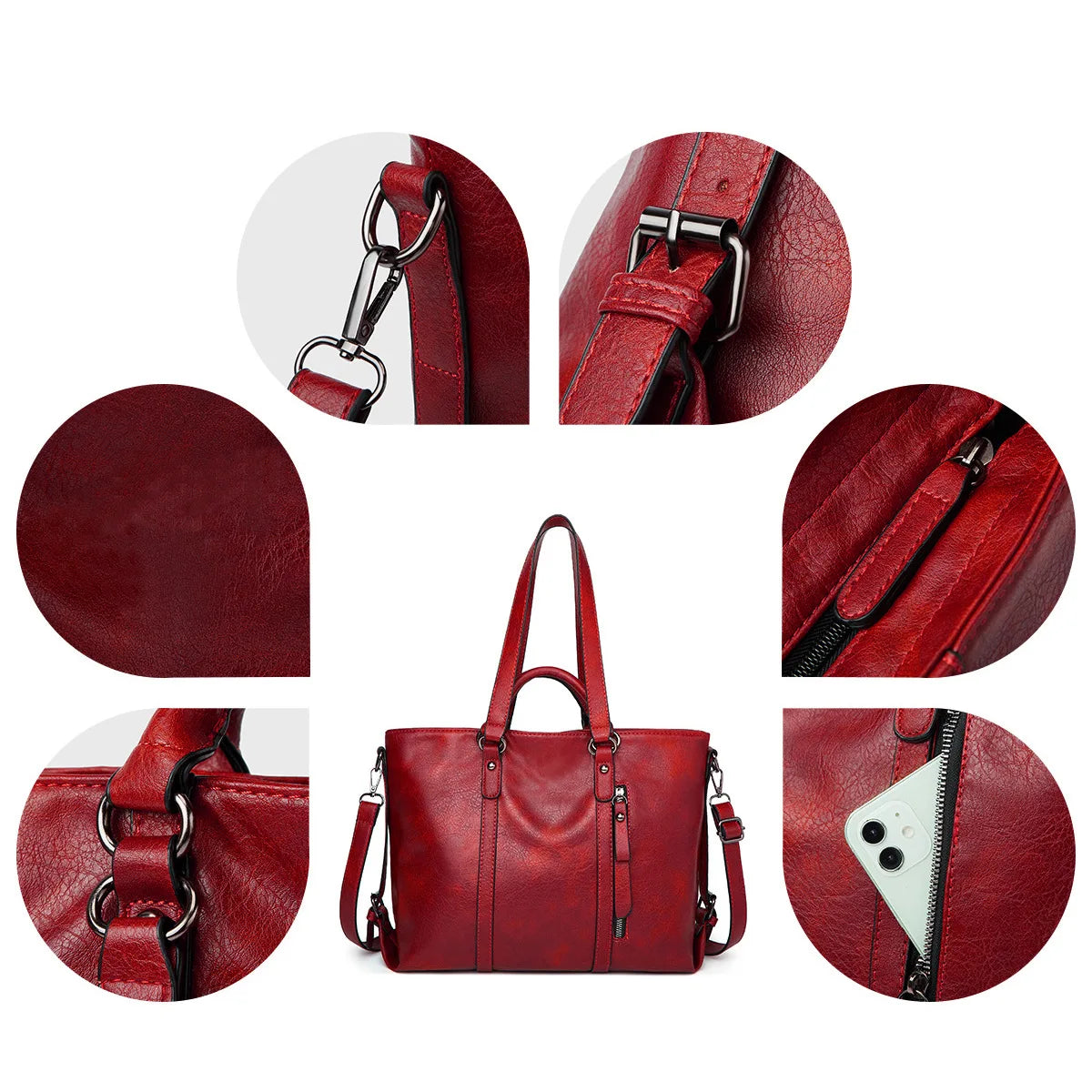 Esmee™|Large Capacity Leather Shoulder Bag