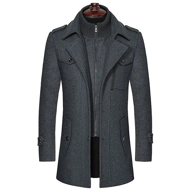 Jonas™ - Stylish elegant wool overcoat