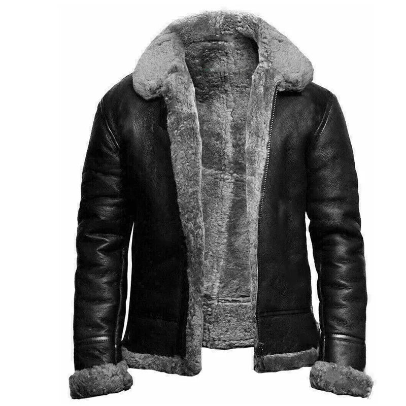 Xavier™ - Stylish vegan leather winter jacket 