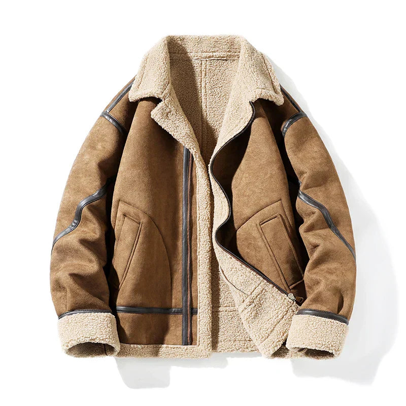 Lieke™ - Vintage style warm suede jacket