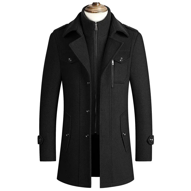 Jonas™ - Stylish elegant wool overcoat