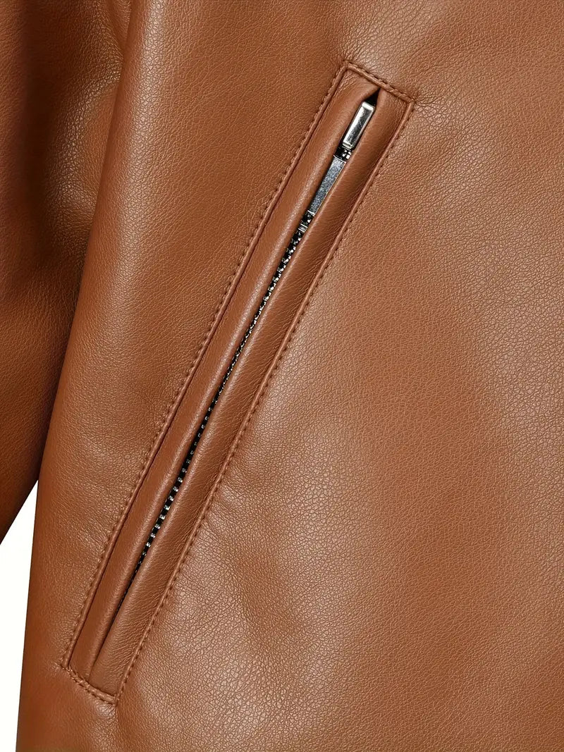 Mason™ - Stylish outdoor leather baseball jacket