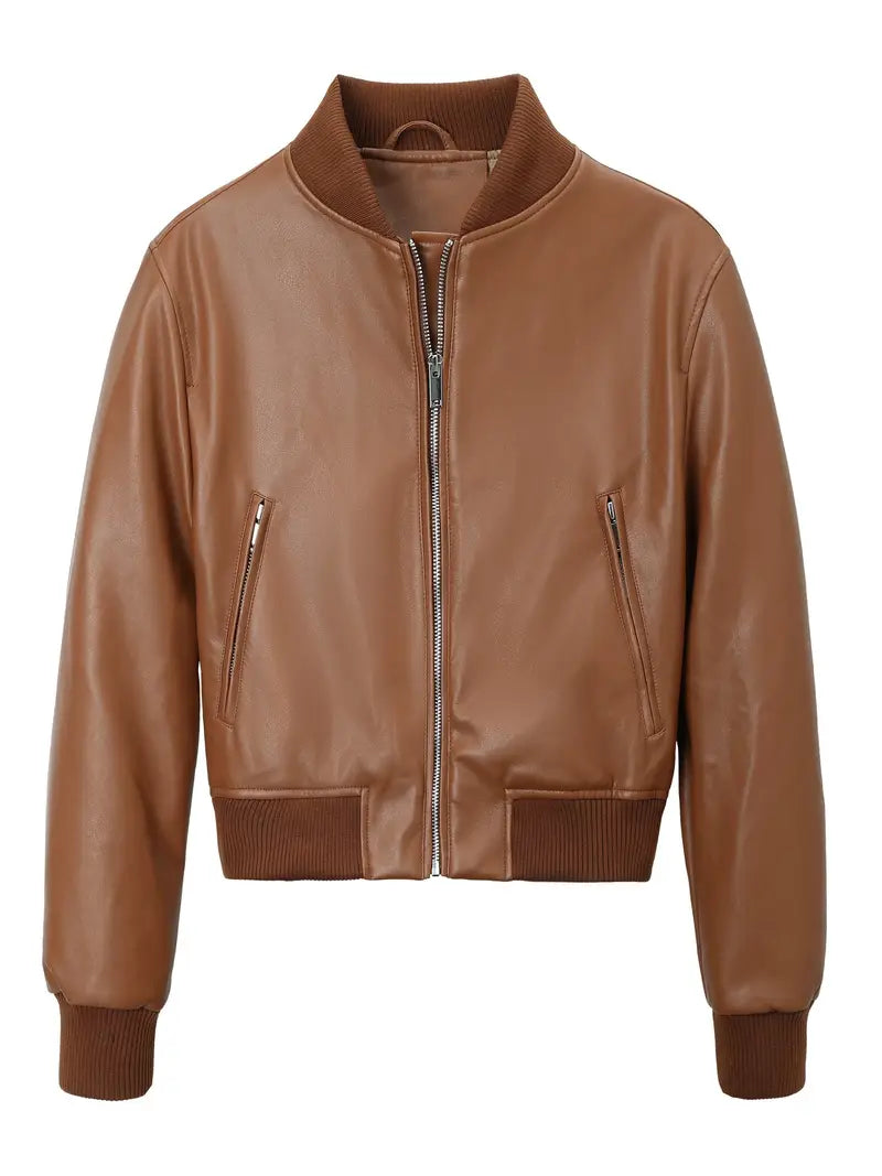 Mason™ - Stylish outdoor leather baseball jacket