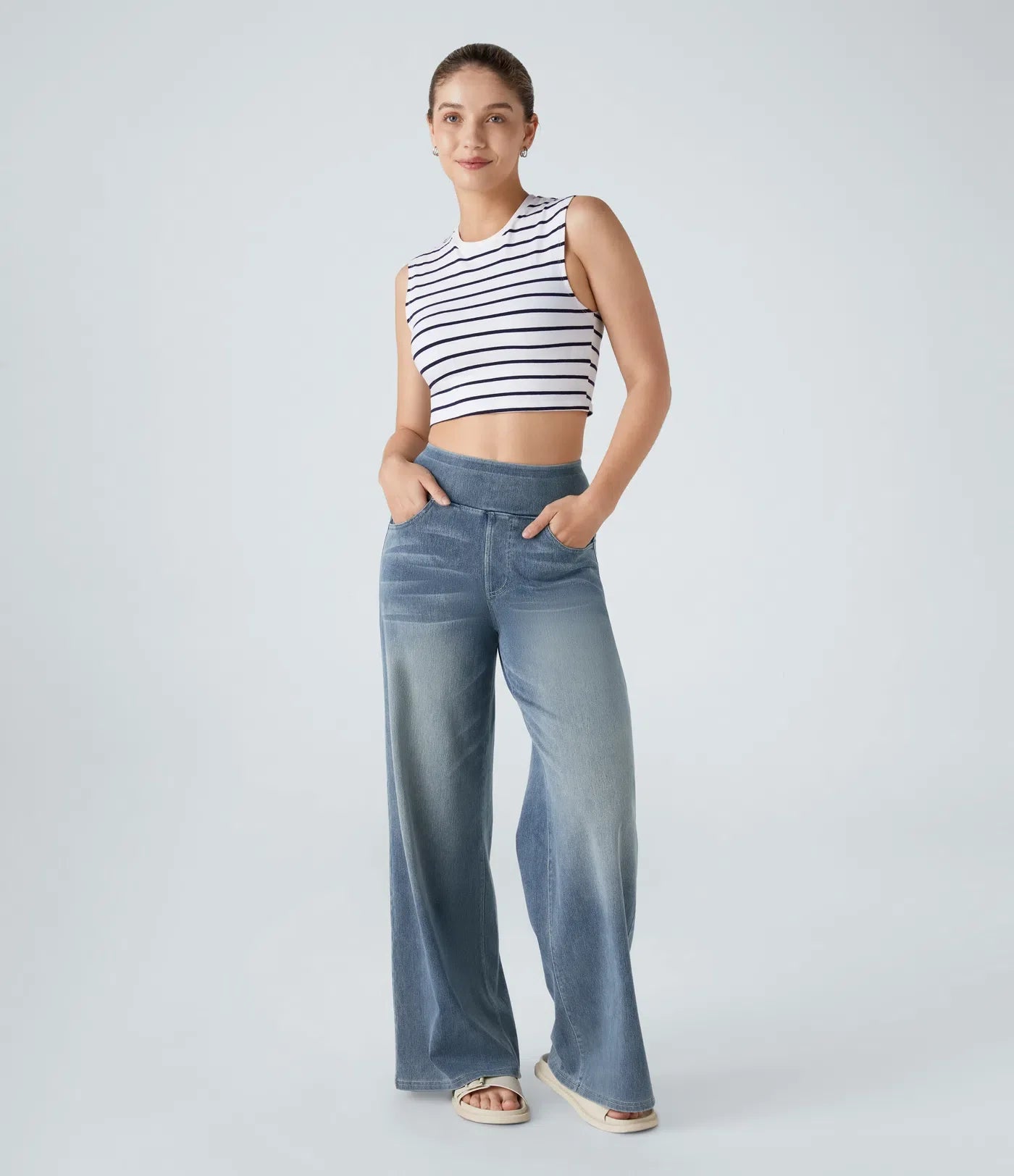 Eva | High waist elastic pants