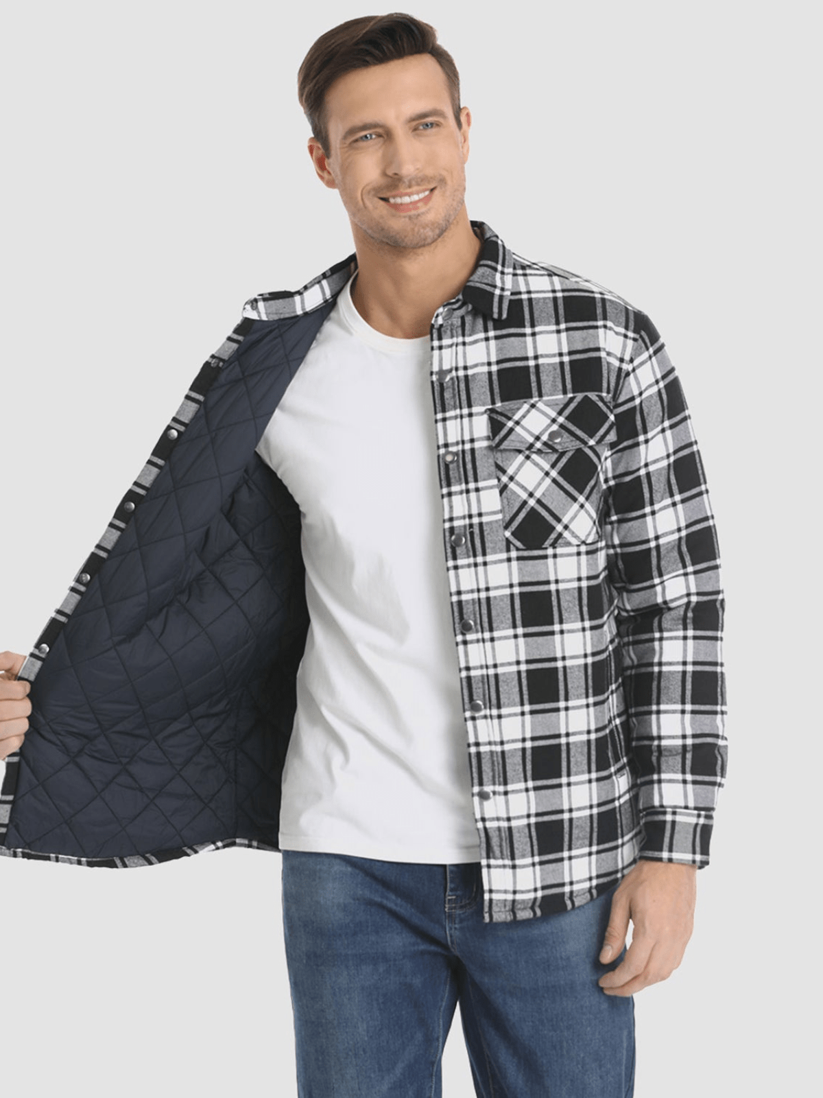 Mason™ - Superwarm geruit flanellen jack