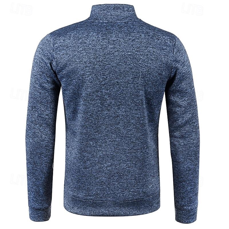 Sven™ - Stylish long sleeve polo shirt with stand-up collar