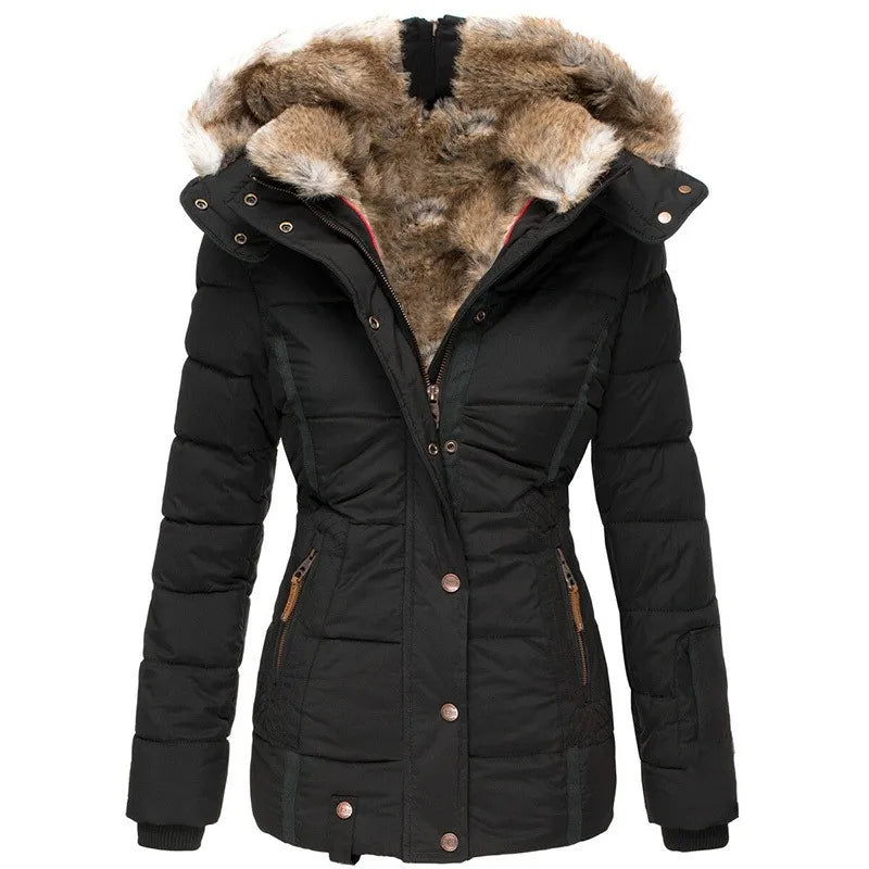 Chloe™ - Comfortabele warme winterjas met bont