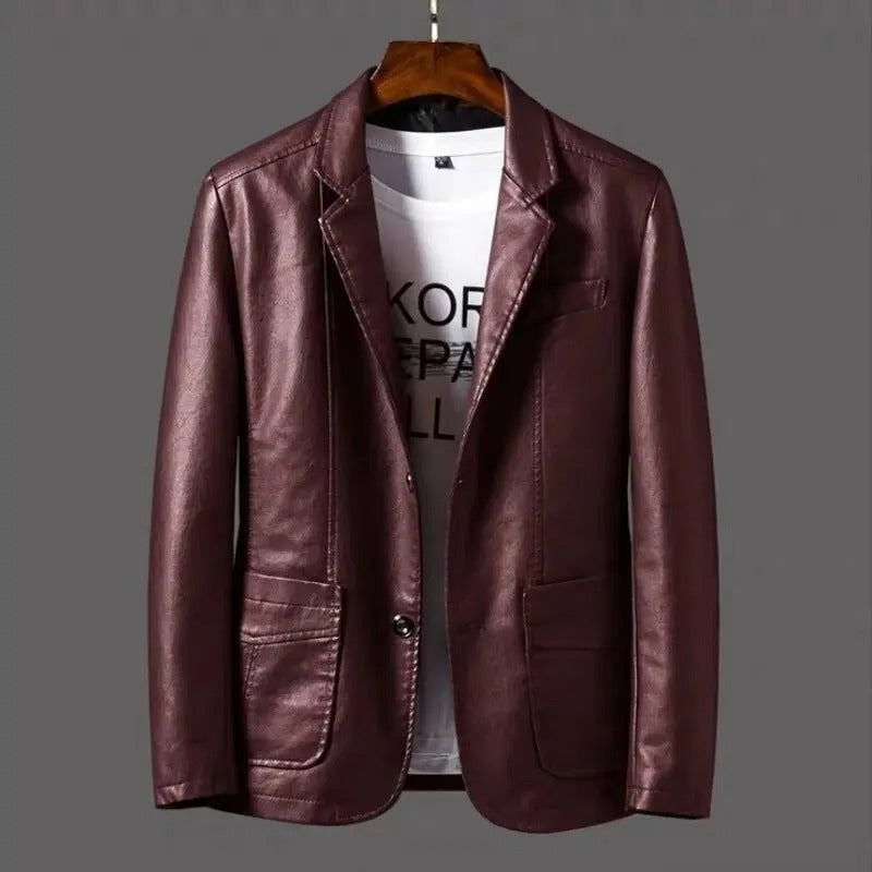 James™ - Stylish warm leather jacket