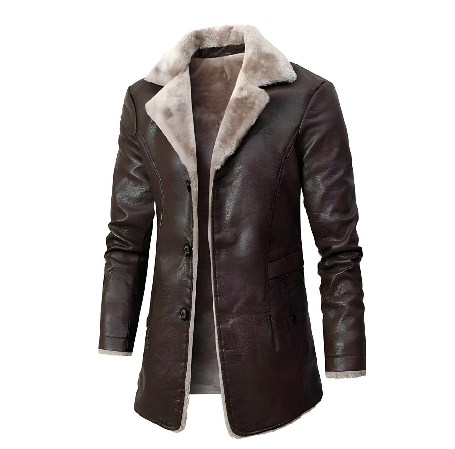 Vegas™ - vintage winter coat made of soft imitation leather