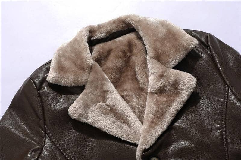 Vegas™ - vintage winter coat made of soft imitation leather