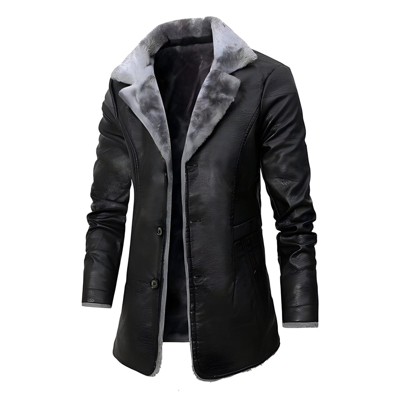 Vegas™ - vintage winter coat made of soft imitation leather