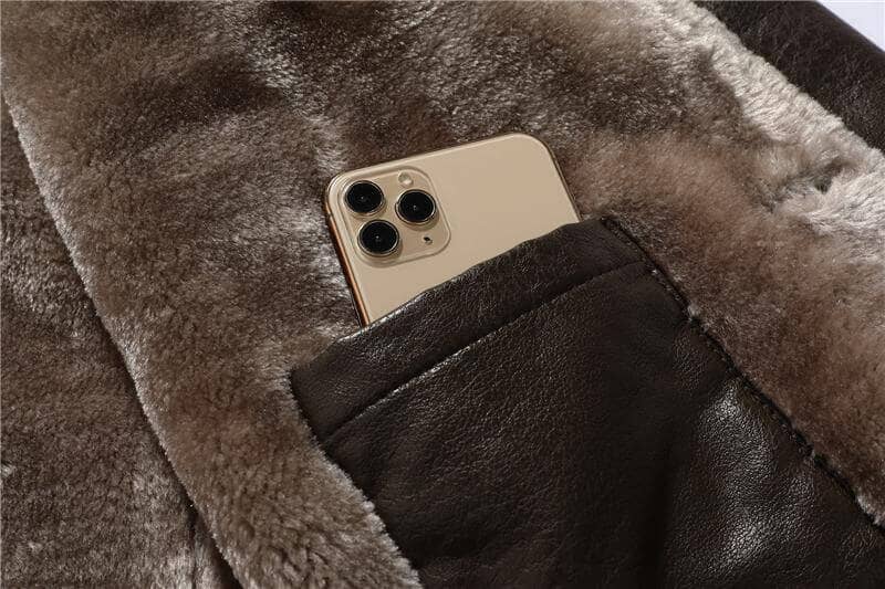 Vegas™ - vintage winter coat made of soft imitation leather