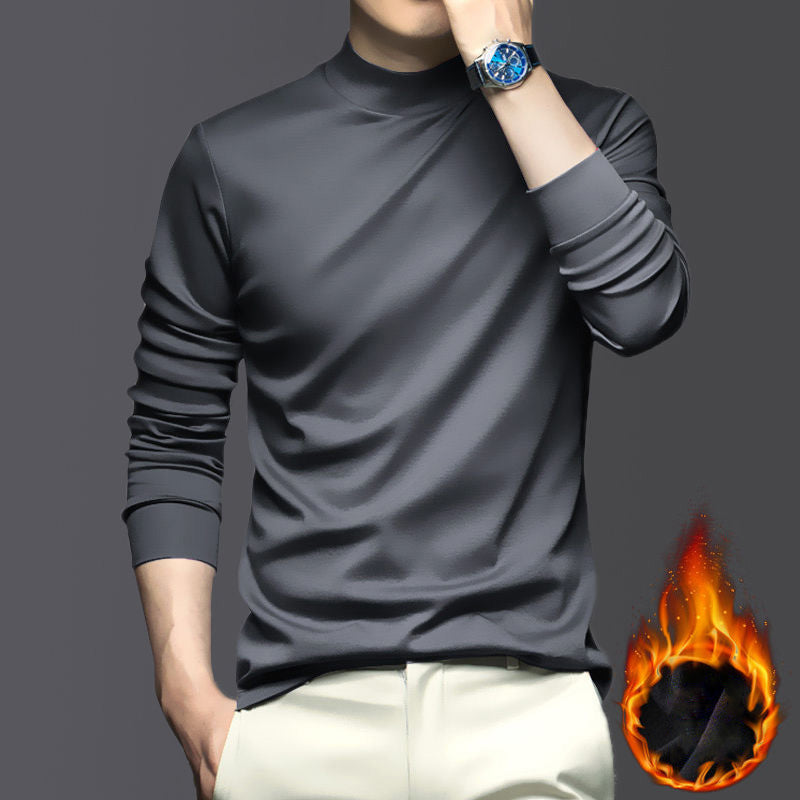 Alex™ - Comfortable warm stretchy solid color shirt 