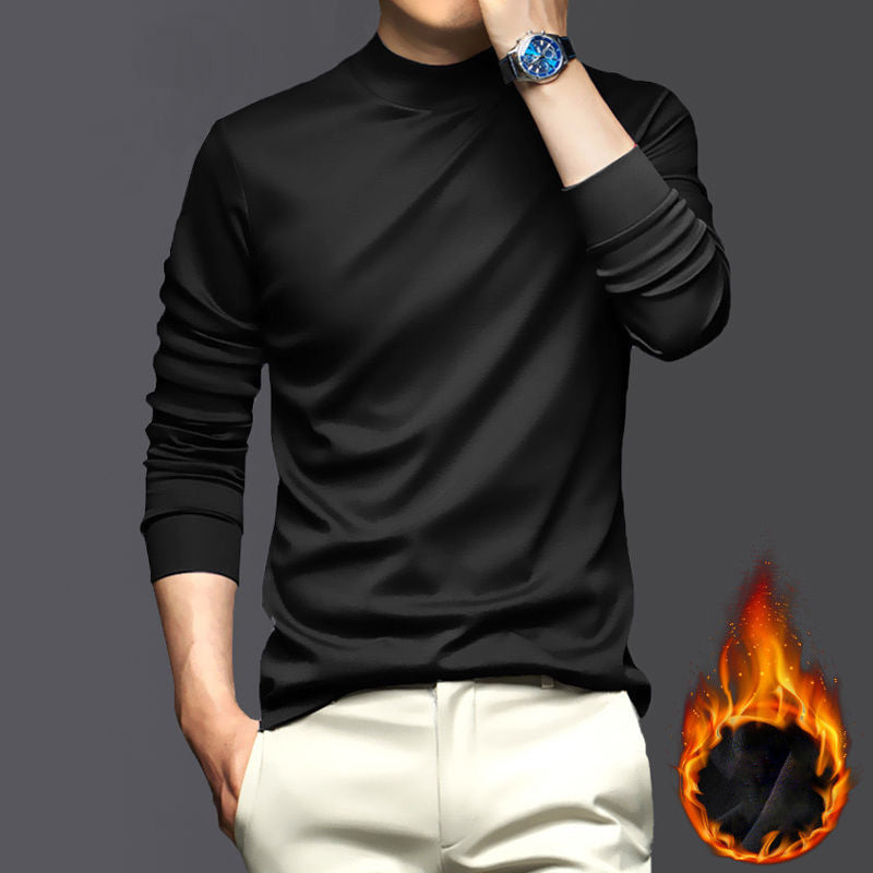 Alex™ - Comfortable warm stretchy solid color shirt 