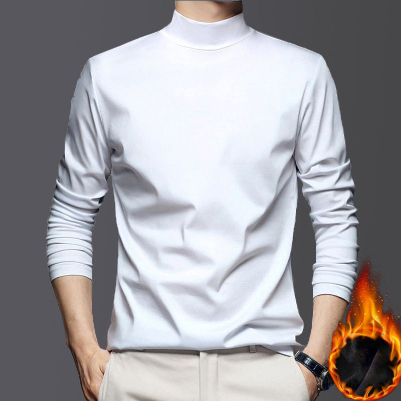 Alex™ - Comfortable warm stretchy solid color shirt 