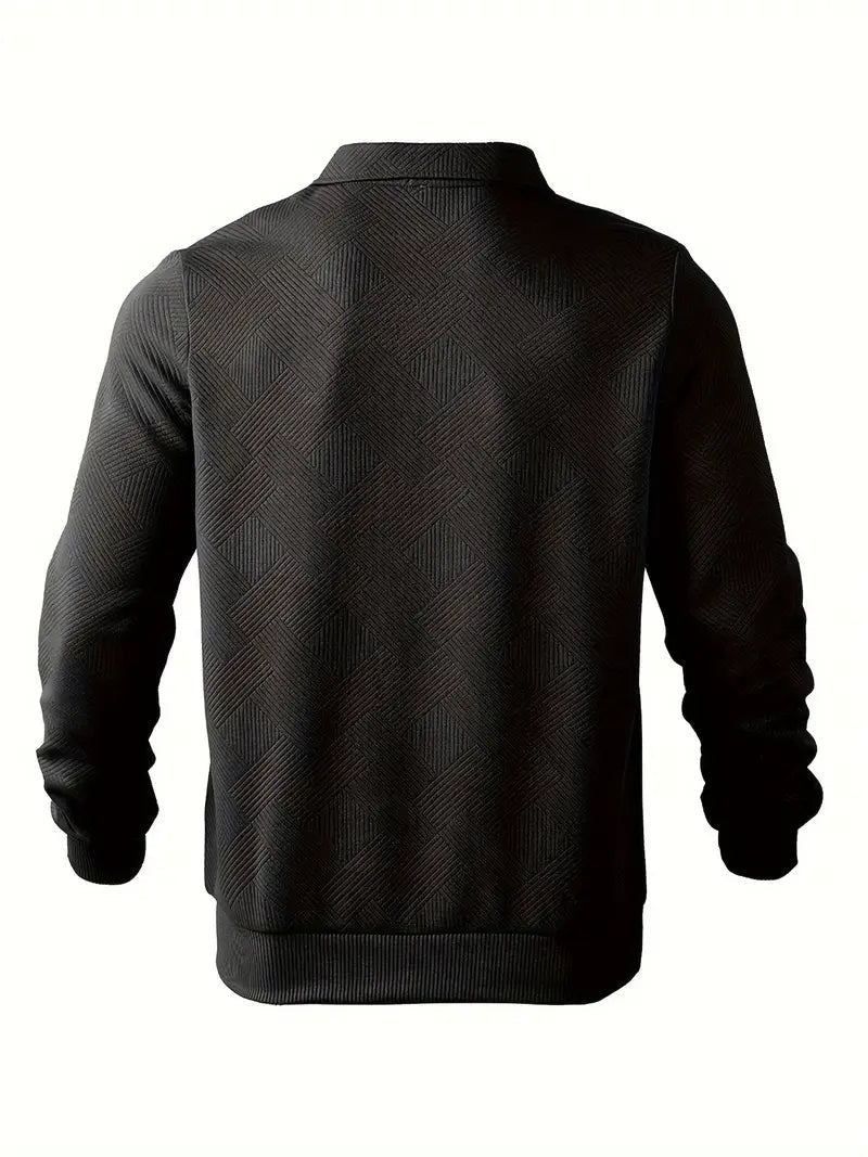 Thomas™ - Vintage Zip Up Sweater with Geometric Design